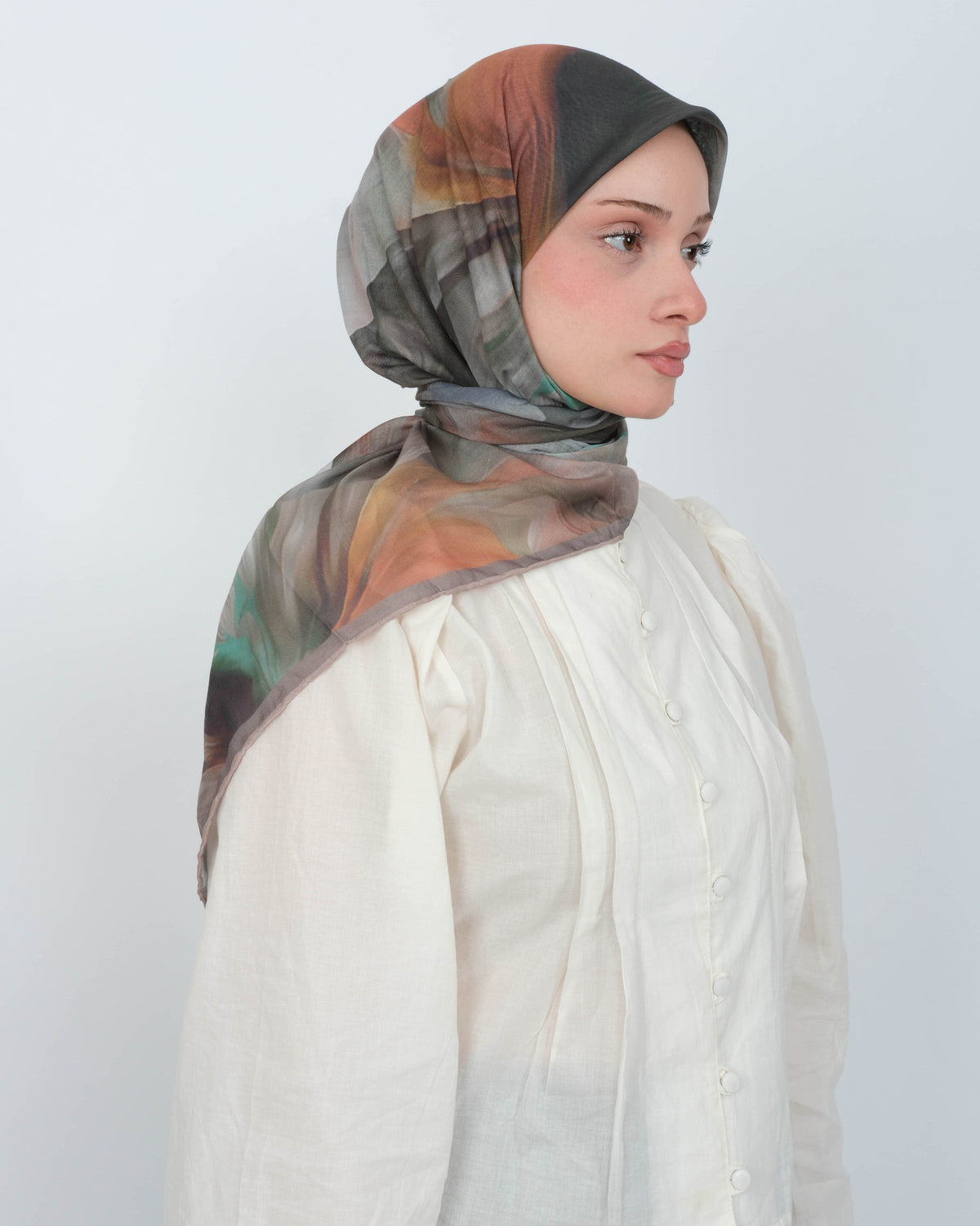 Organik Soft Eşarp D088 Koyu Vizon