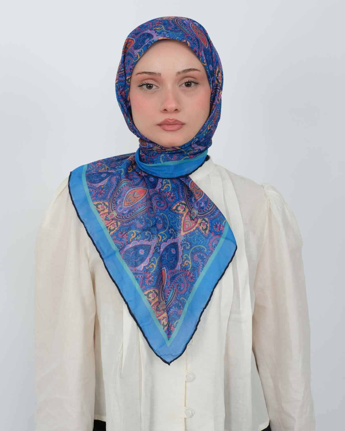 Organik Soft Eşarp D086 Lacivert