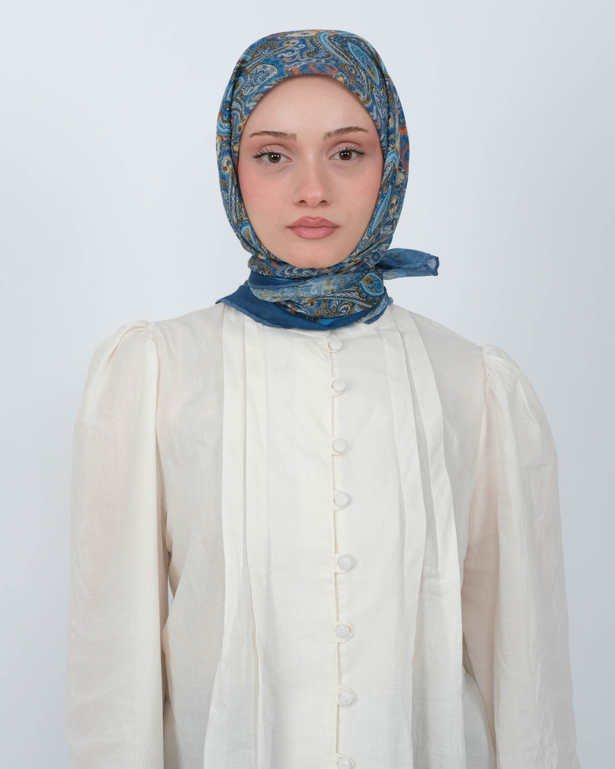 Organik Soft Eşarp D086 Mavi