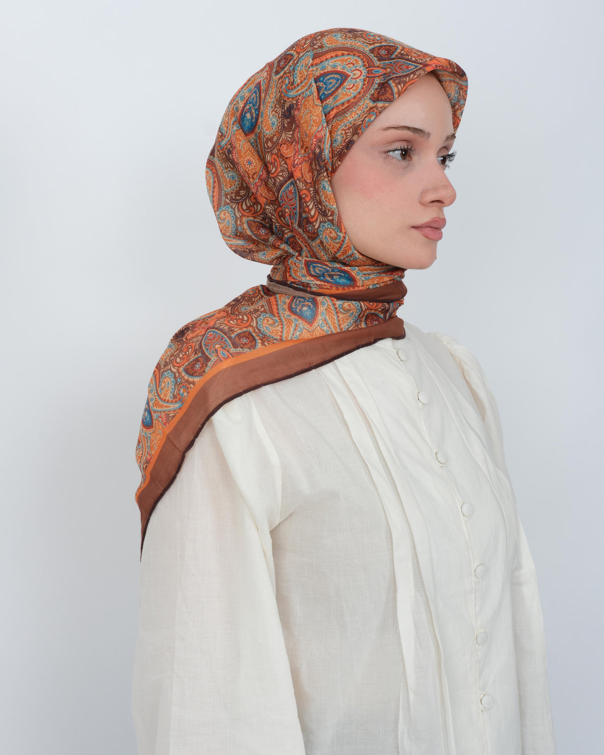 Organik Soft Eşarp D086 Kiremit