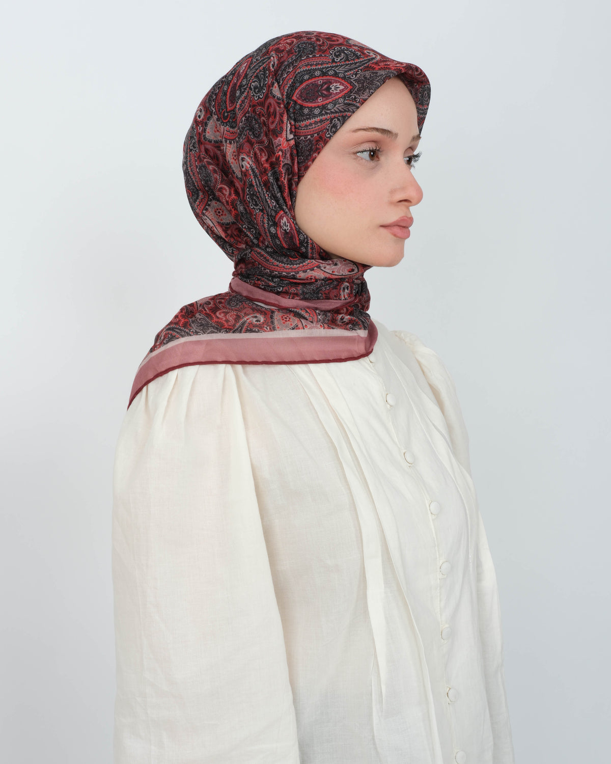 Organik Soft Eşarp D086 Mürdüm