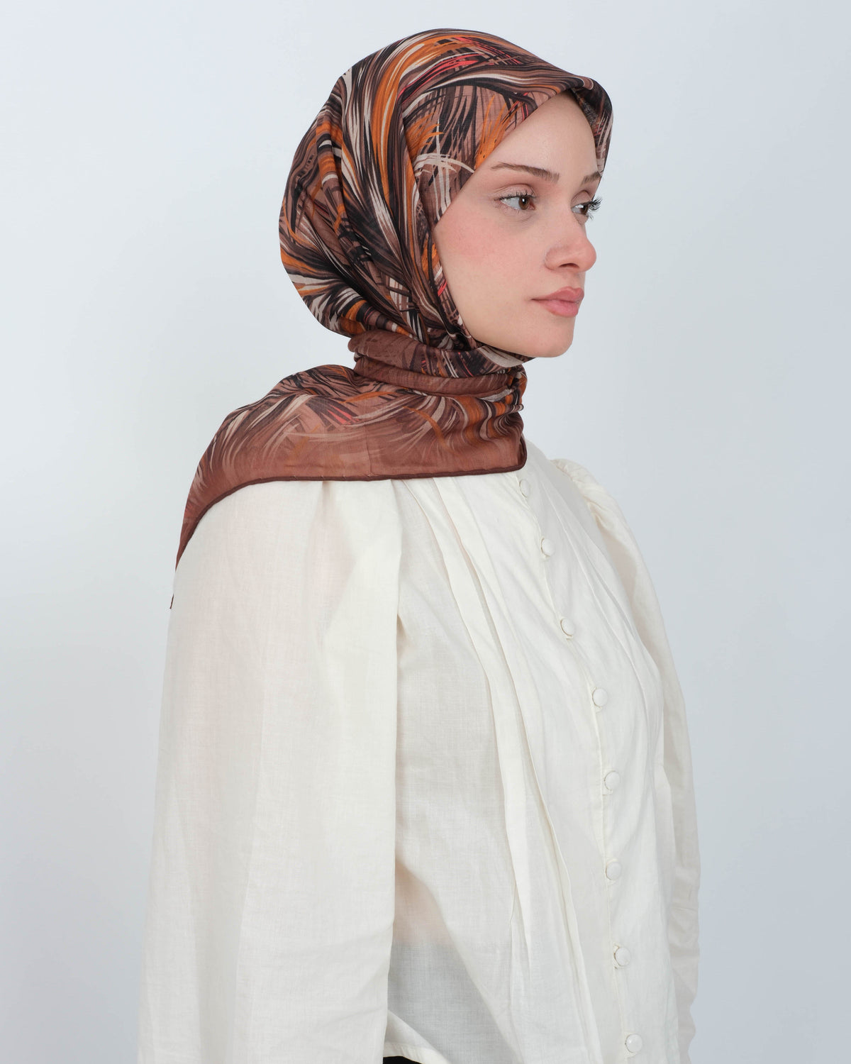 Organik Soft Eşarp D091 Kahverengi