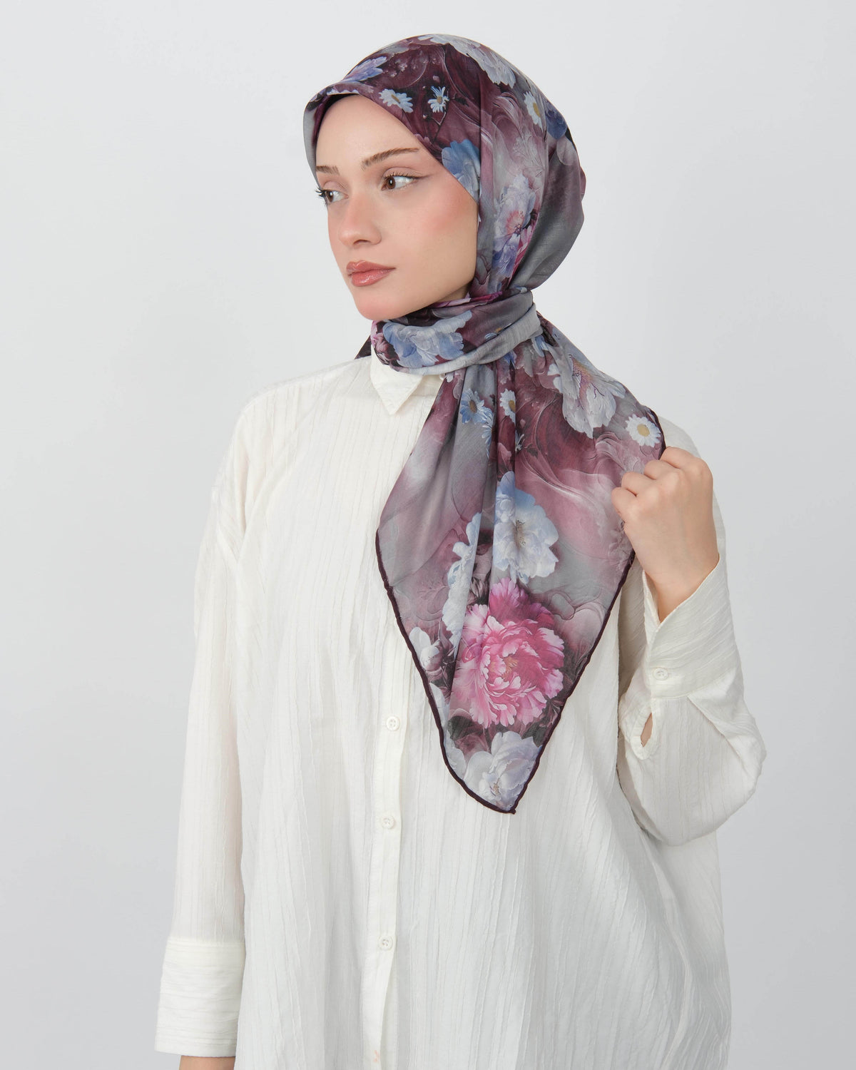 Organik Soft Eşarp D093 Mürdüm