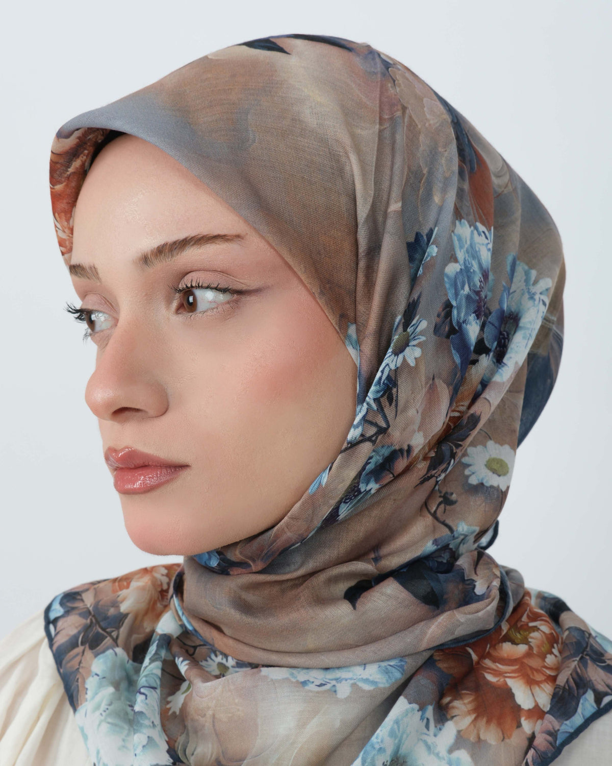 Organik Soft Eşarp D093 Mavi