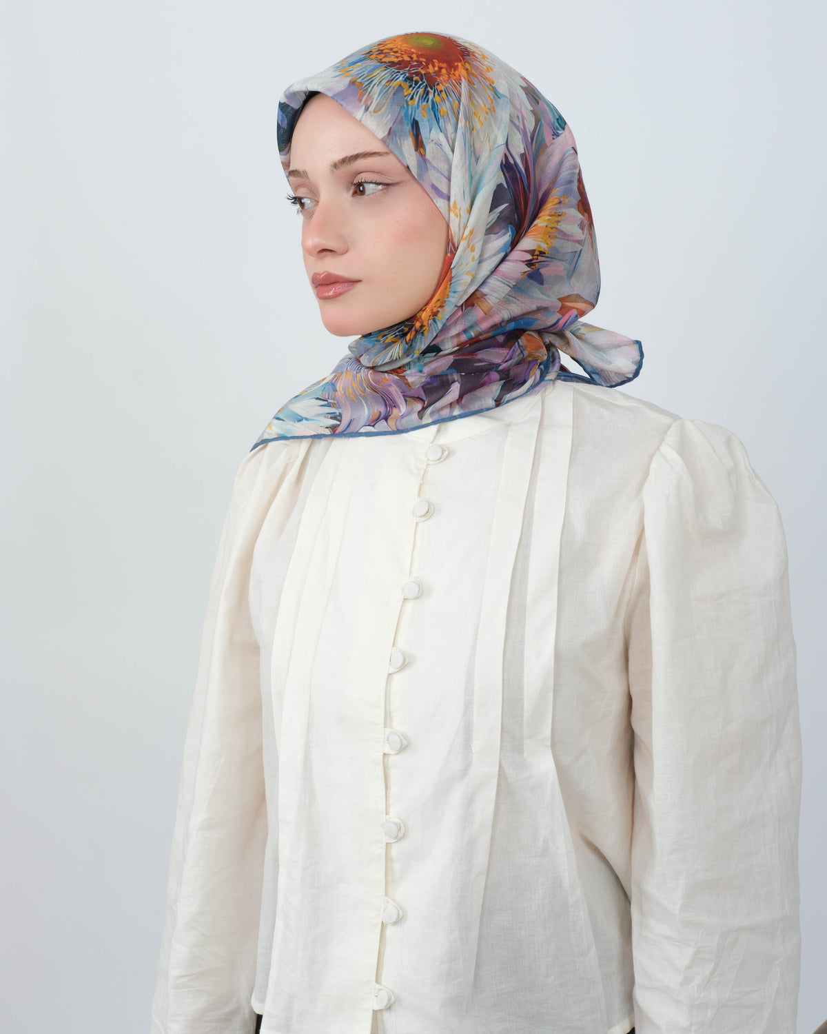 Organik Soft Eşarp D094 Mavi