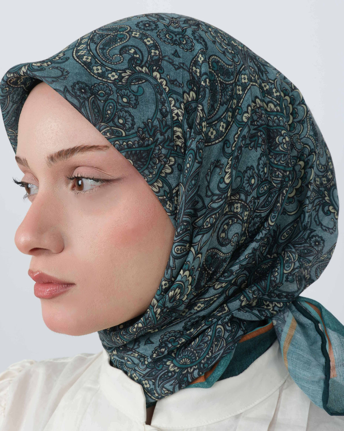 Organik Soft Eşarp D095 Petrol Yeşili