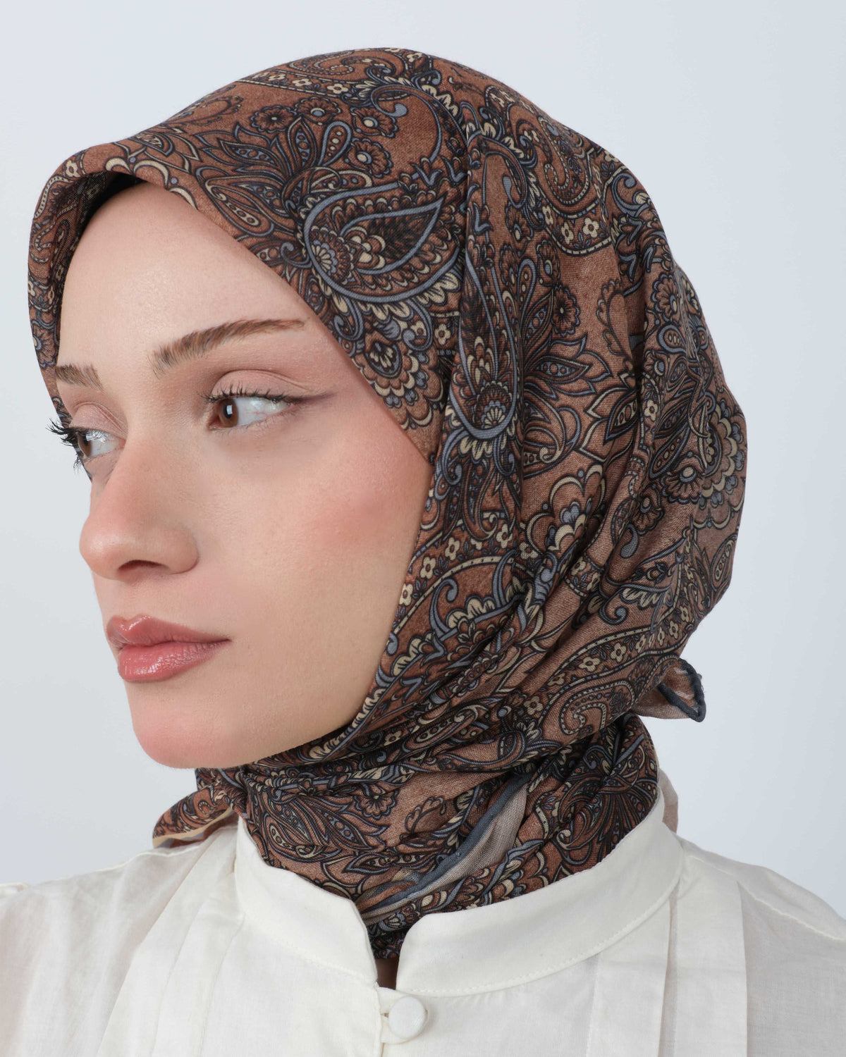 Organik Soft Eşarp D095 Sütlü Kahve