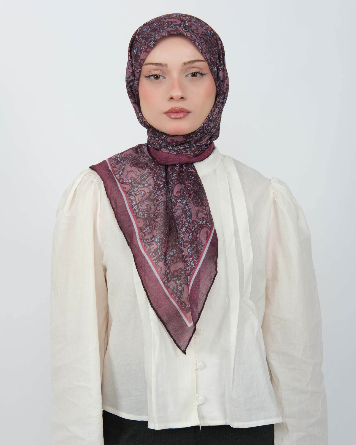 Organik Soft Eşarp D095 Mürdüm