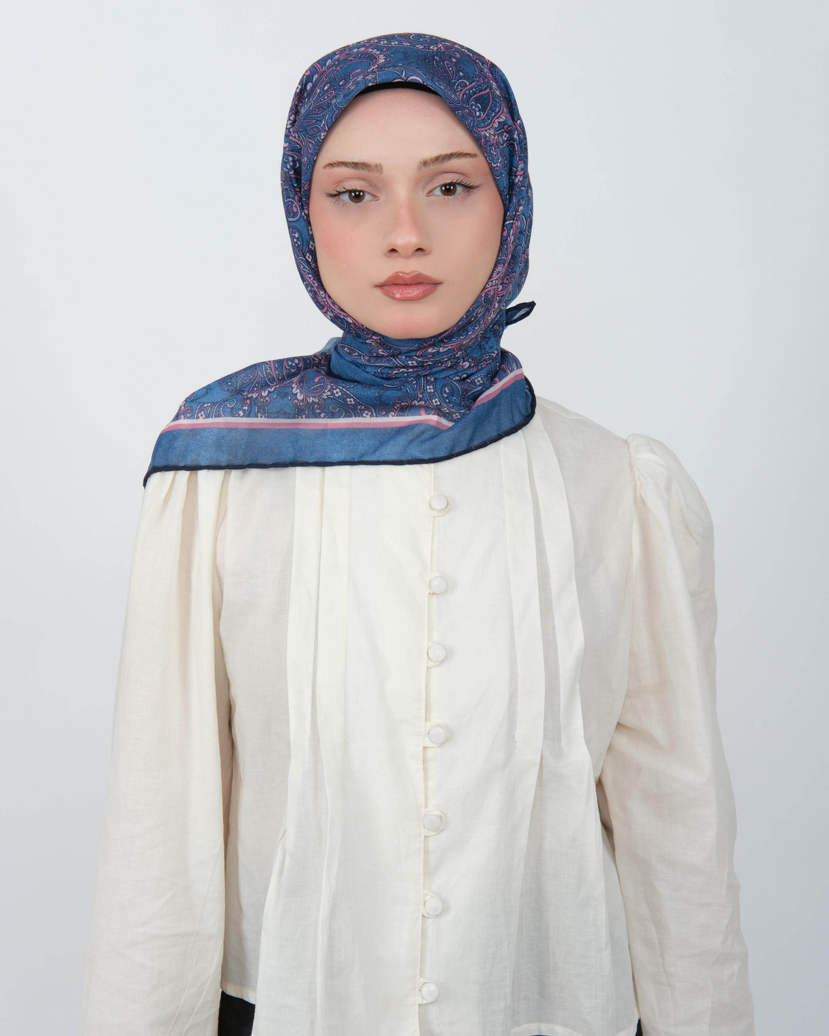 Organik Soft Eşarp D095 Lacivert
