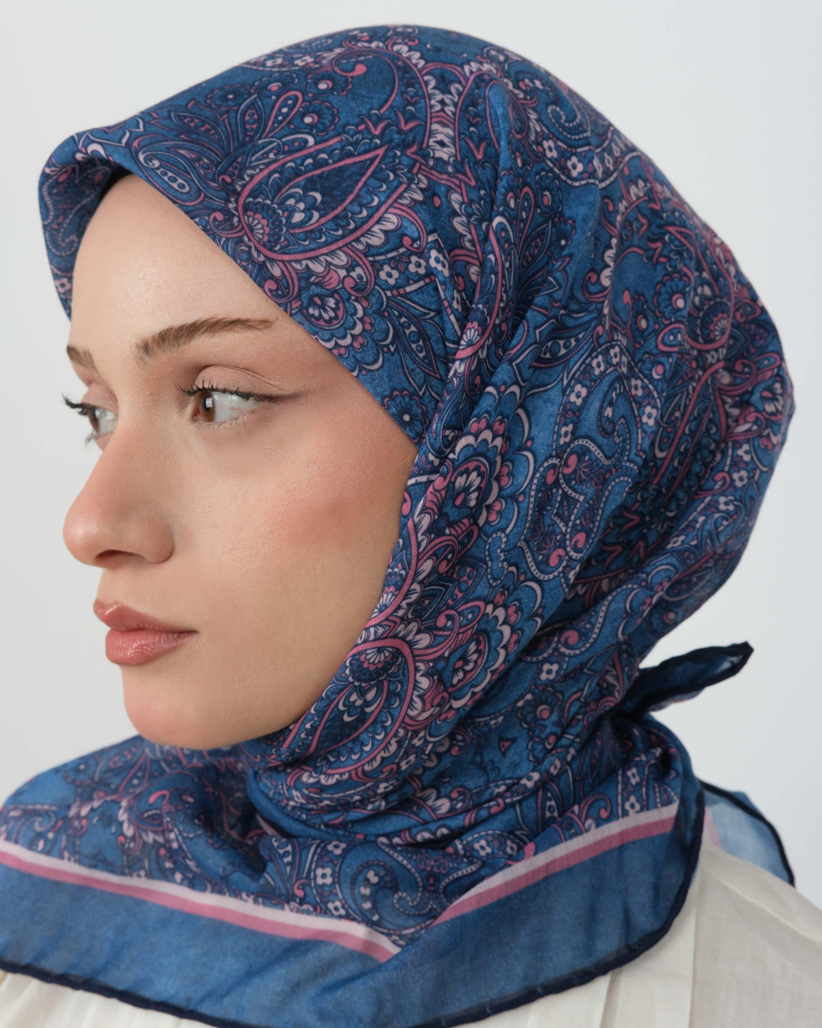 Organik Soft Eşarp D095 Lacivert