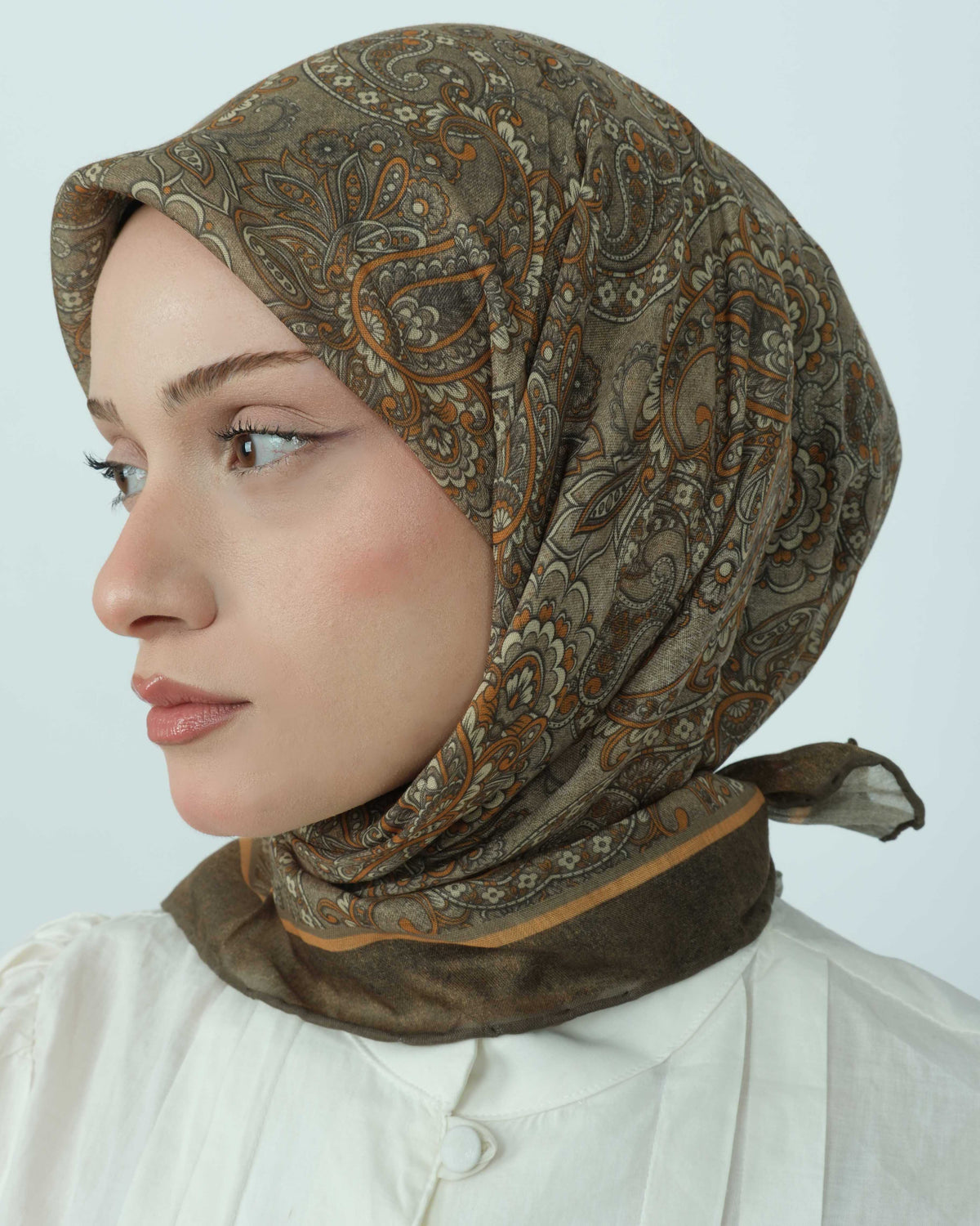 Organik Soft Eşarp D095 Yağ Yeşili