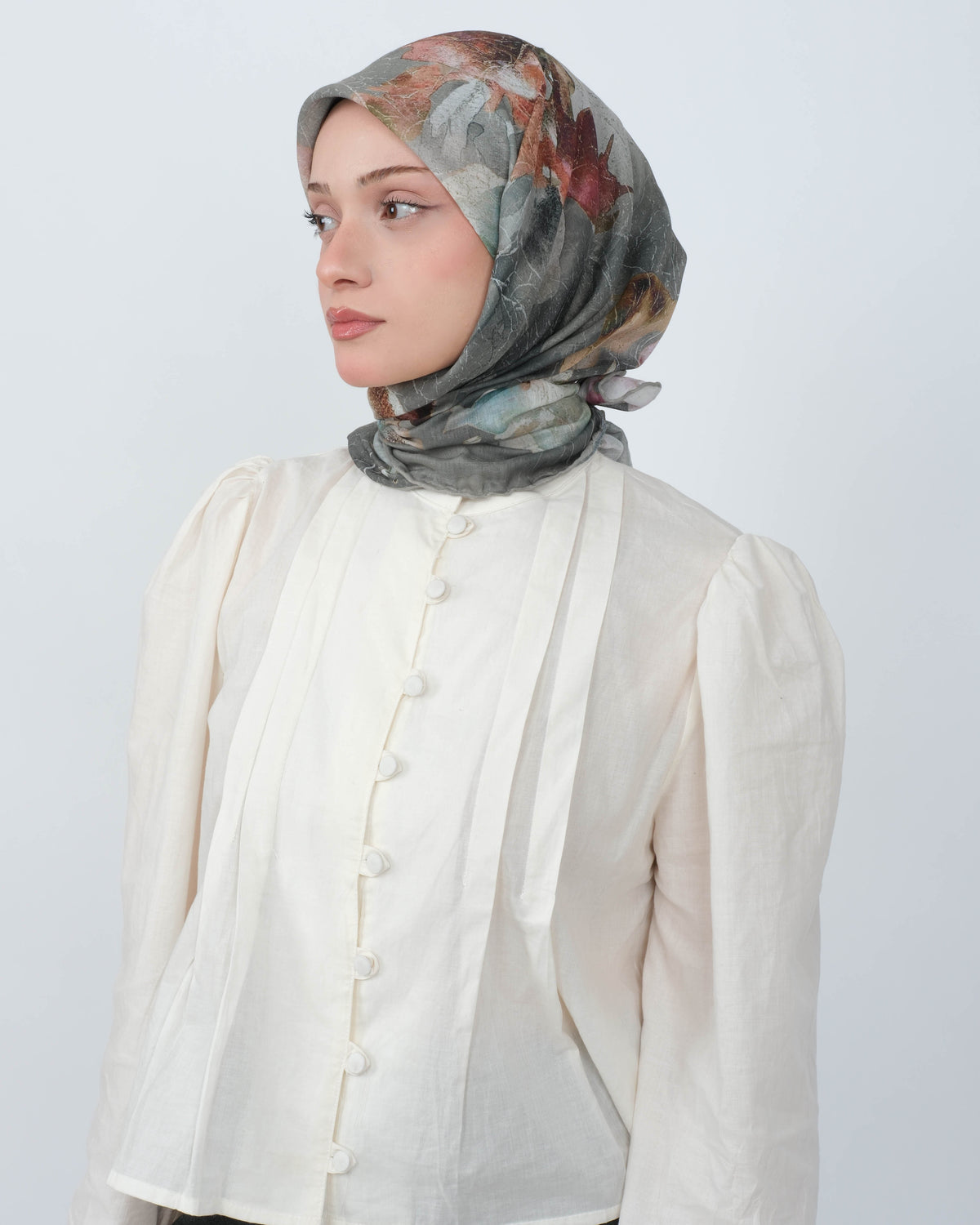 Organik Soft Eşarp D096 Adaçayı Gri