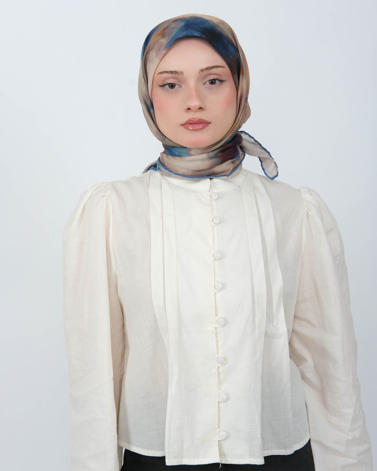 Organik Soft Eşarp D090 Mavi
