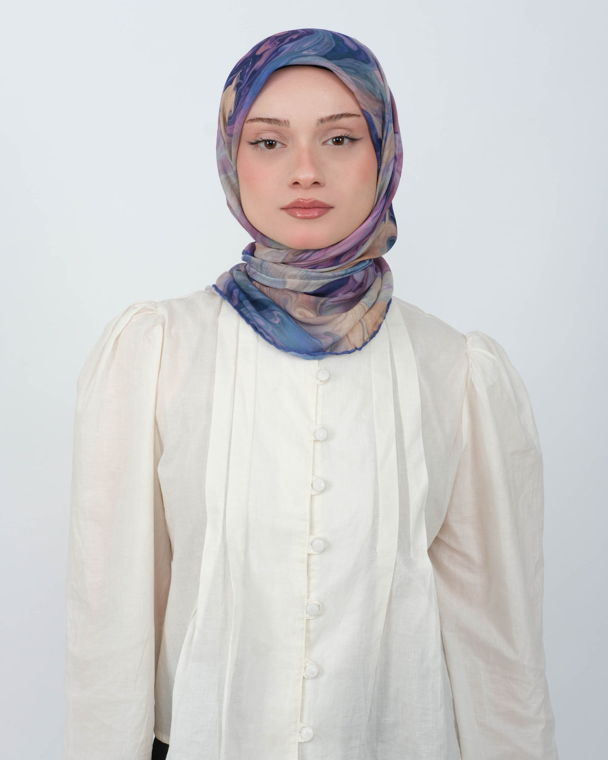 Organik Soft Eşarp D098 Mavi