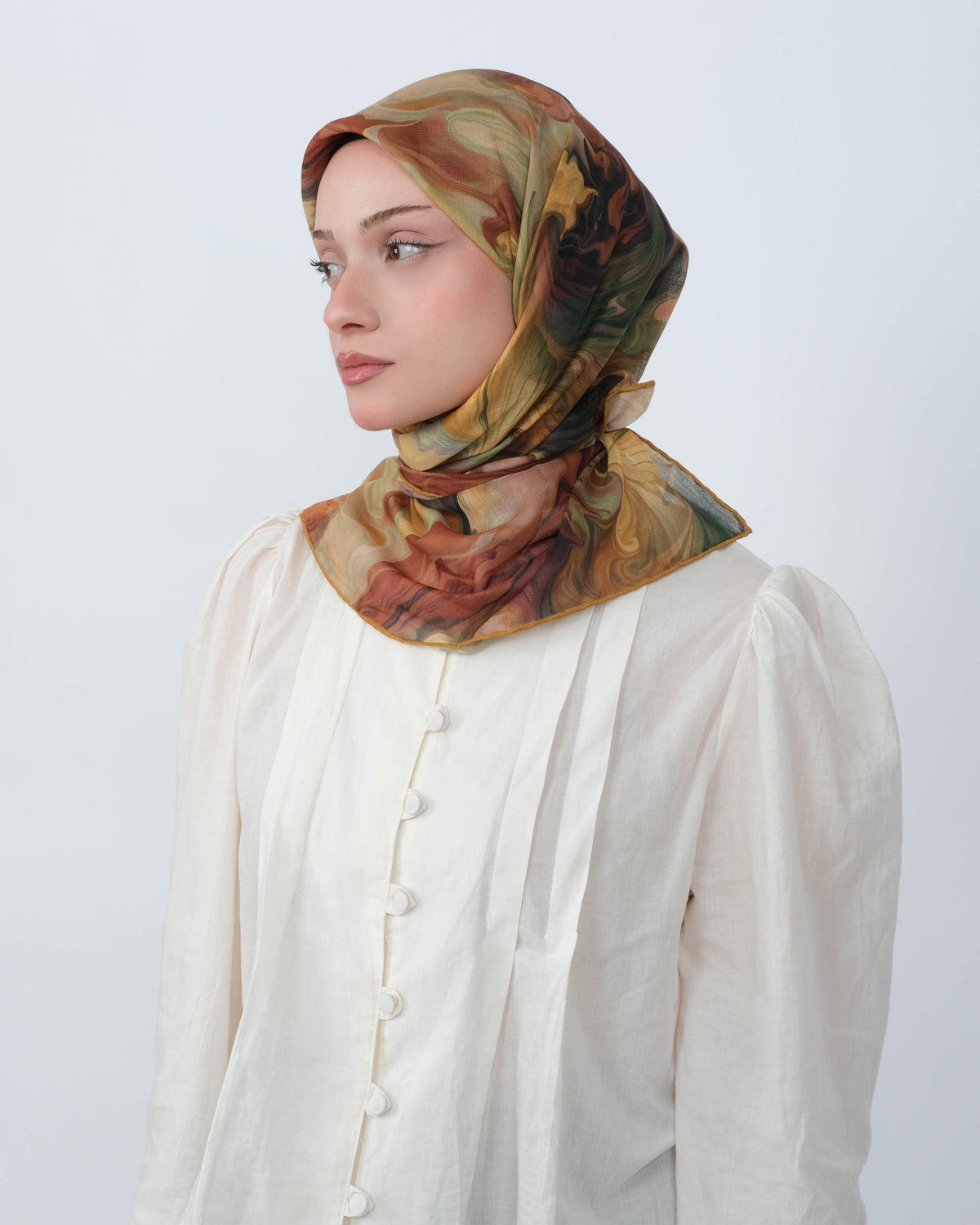 Organik Soft Eşarp D098 Hardal