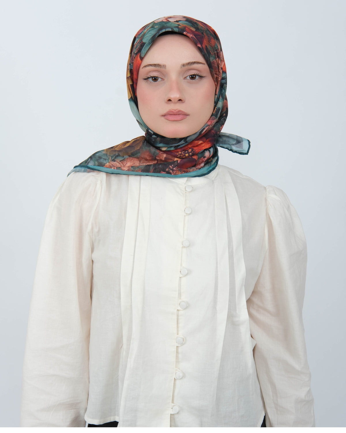 Organik Soft Eşarp D099 Petrol Yeşili