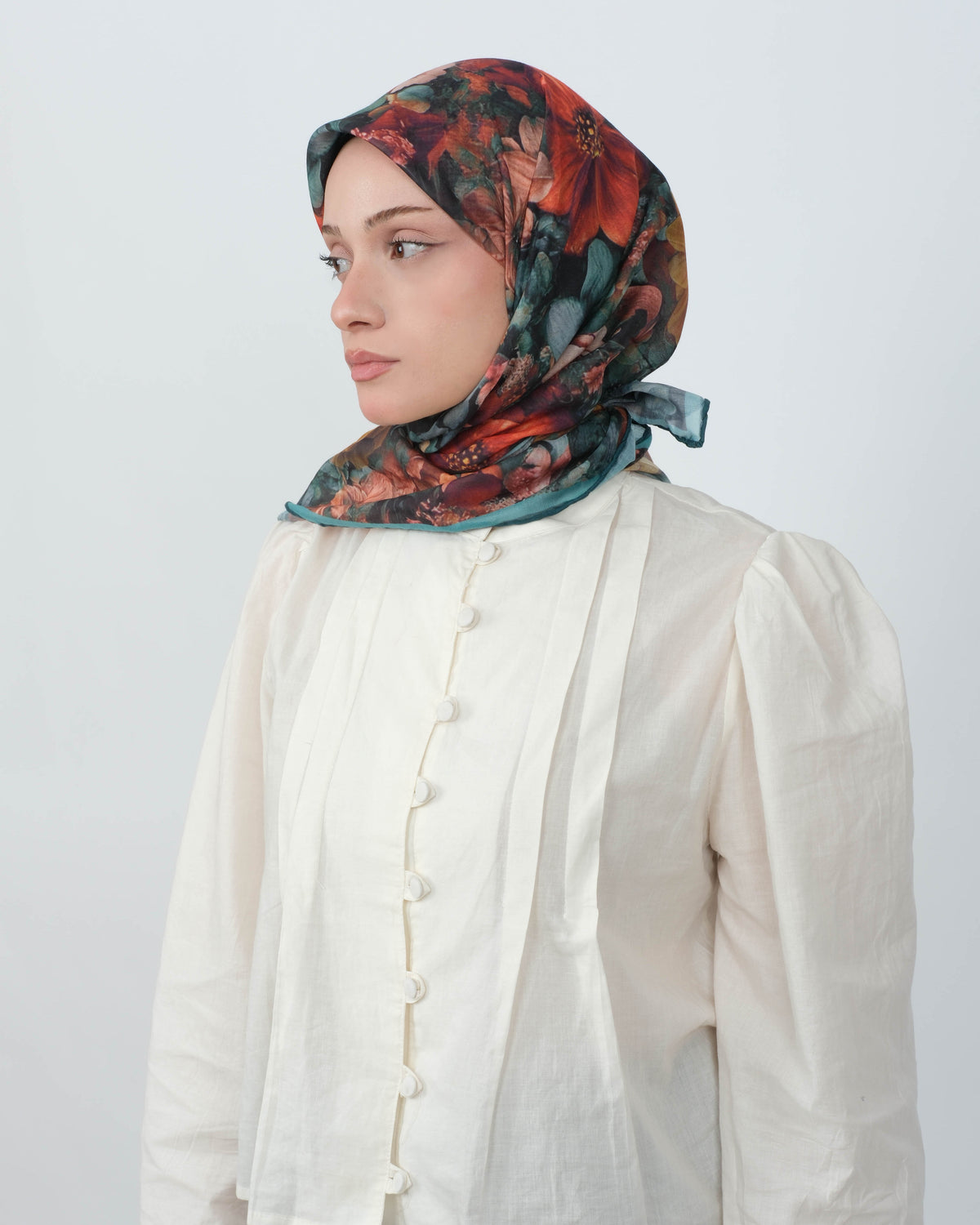 Organik Soft Eşarp D099 Petrol Yeşili