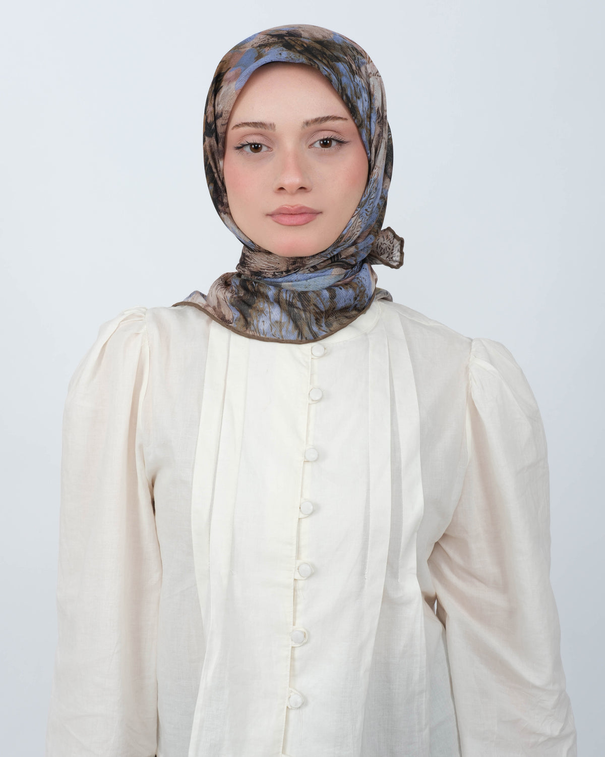 Organik Soft Eşarp D101 Yeşil-Mavi