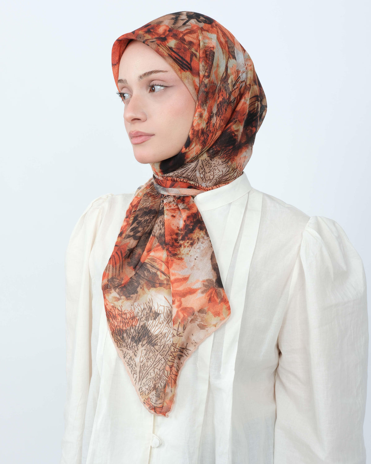 Organik Soft Eşarp D101 Turuncu