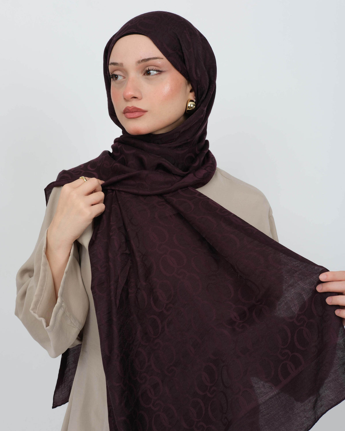 Ayrobin Jakar Şal D102 Koyu Mürdüm