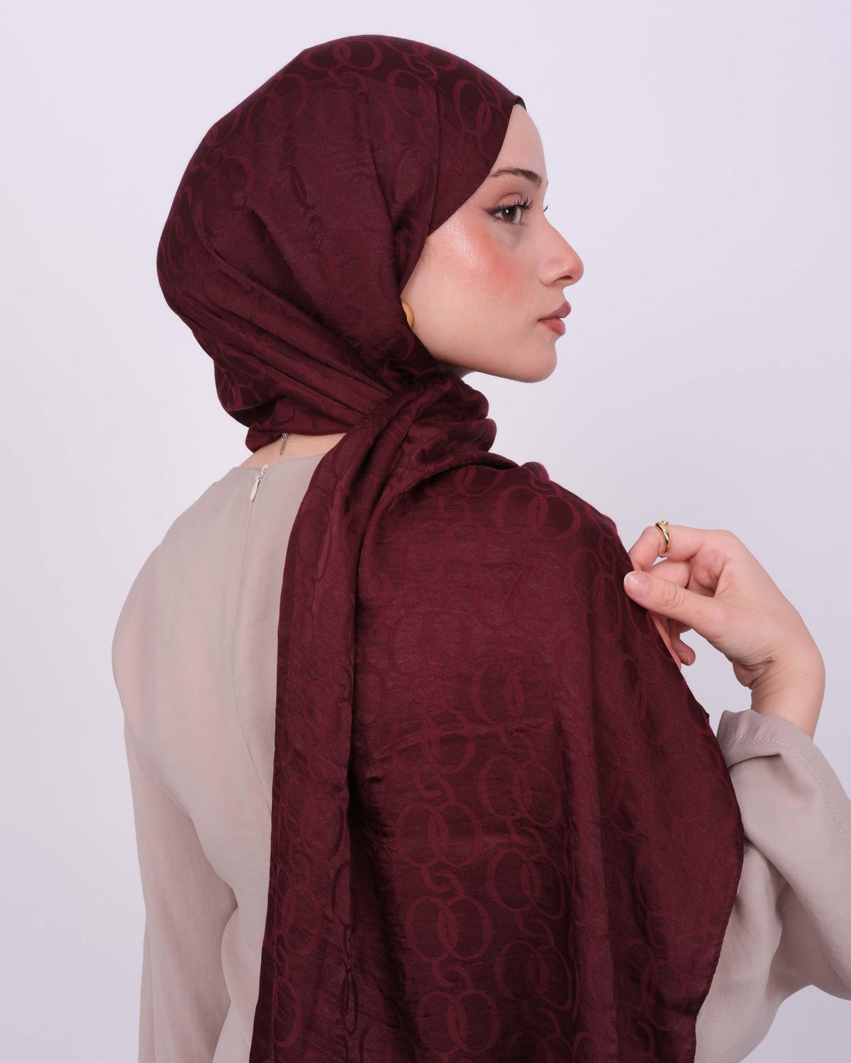 Ayrobin Jakar Şal D102 Bordo