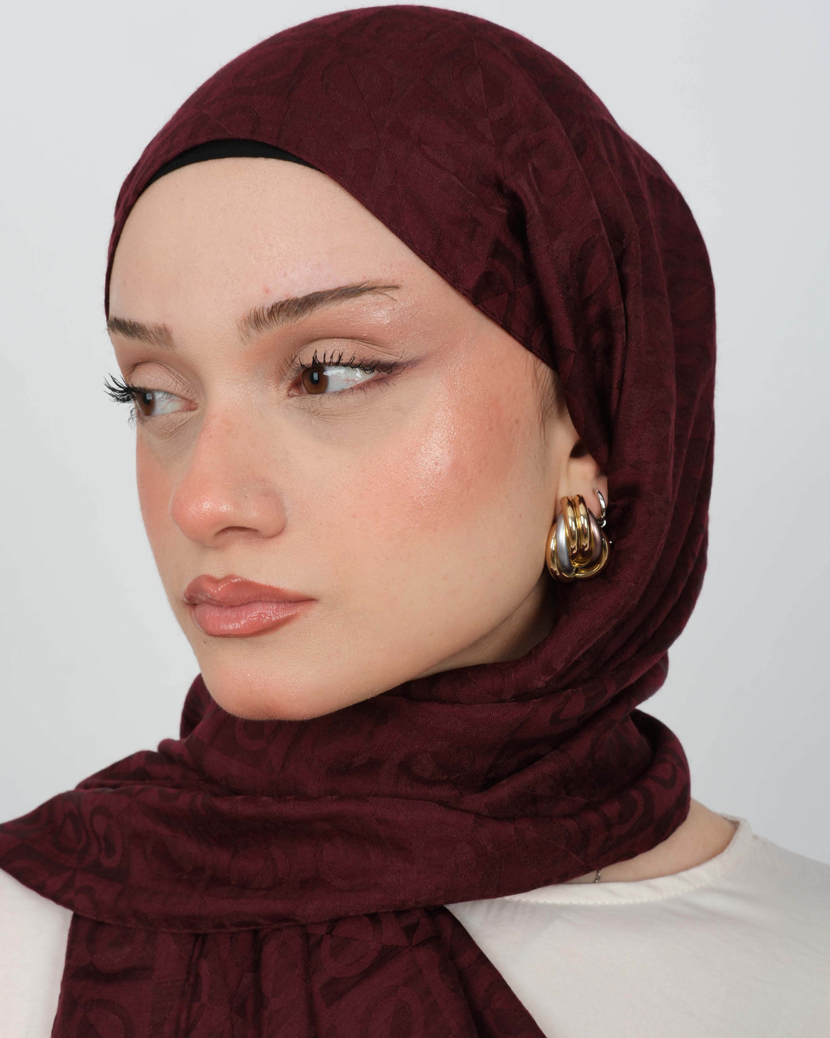 Ayrobin Jakar Şal D104 Koyu Bordo
