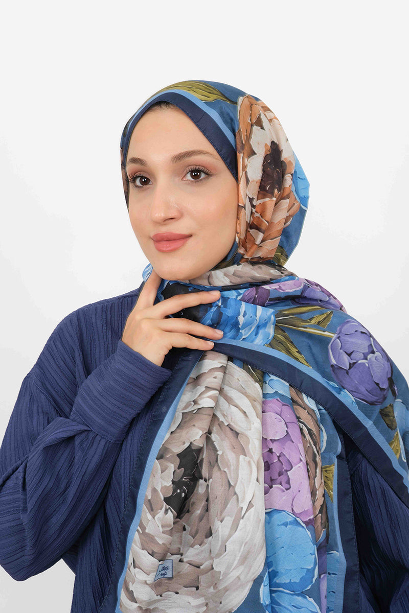 Soft Şal D060 Lacivert