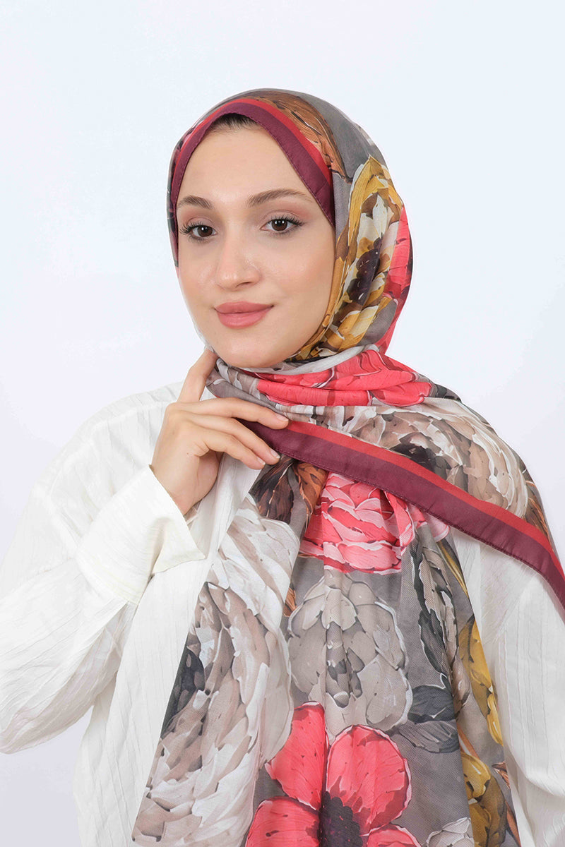 Soft Şal D060 Bordo