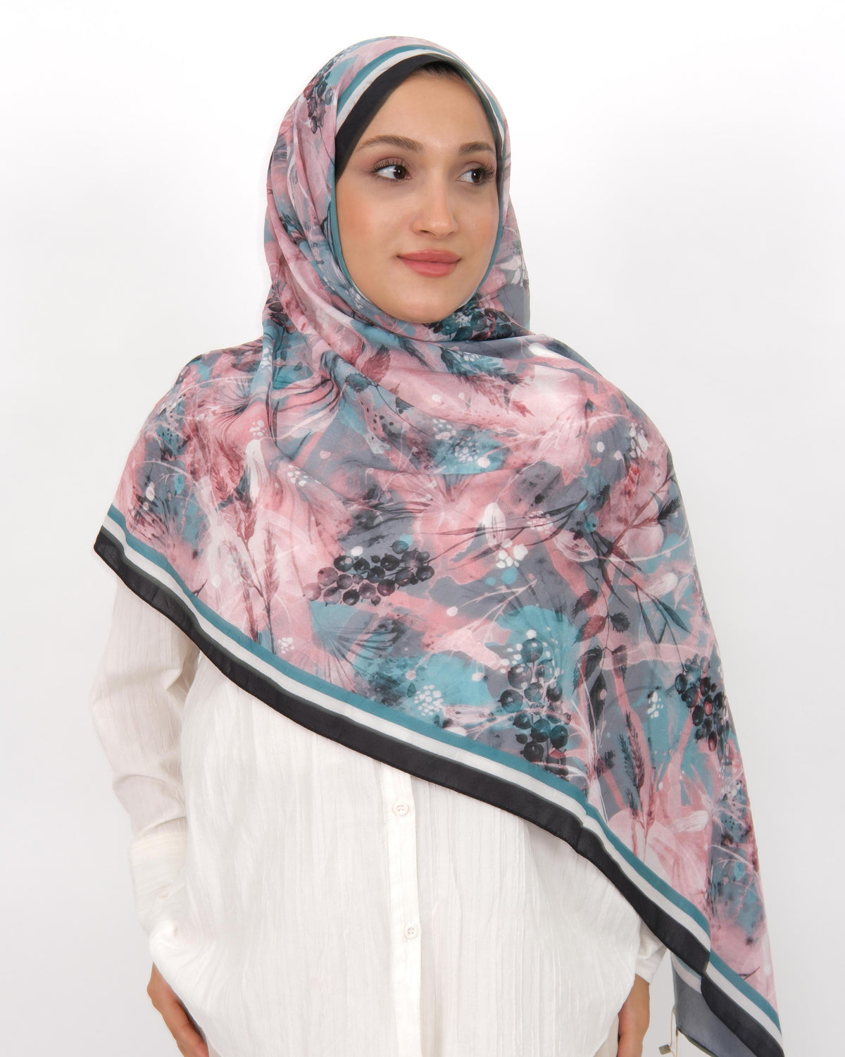 Soft Bambu Kraş Şal D050 Siyah-Beyaz