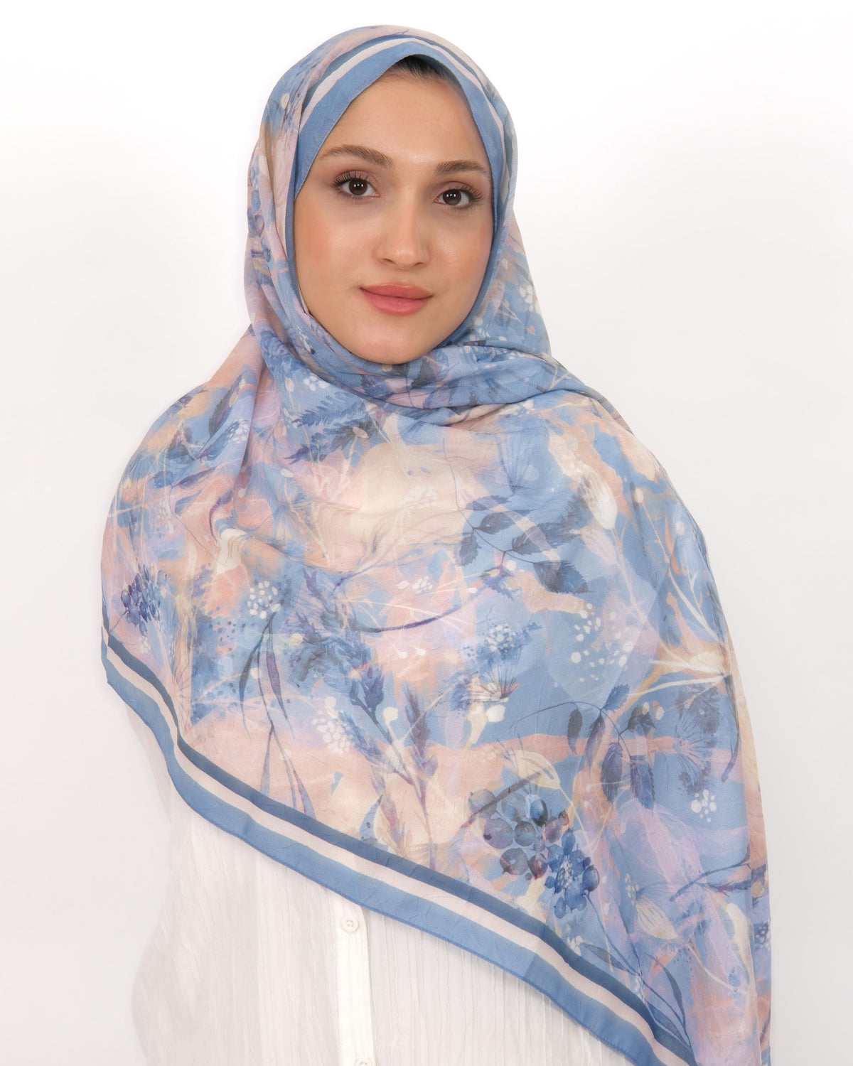 Soft Bambu Kraş Şal D050 Mavi