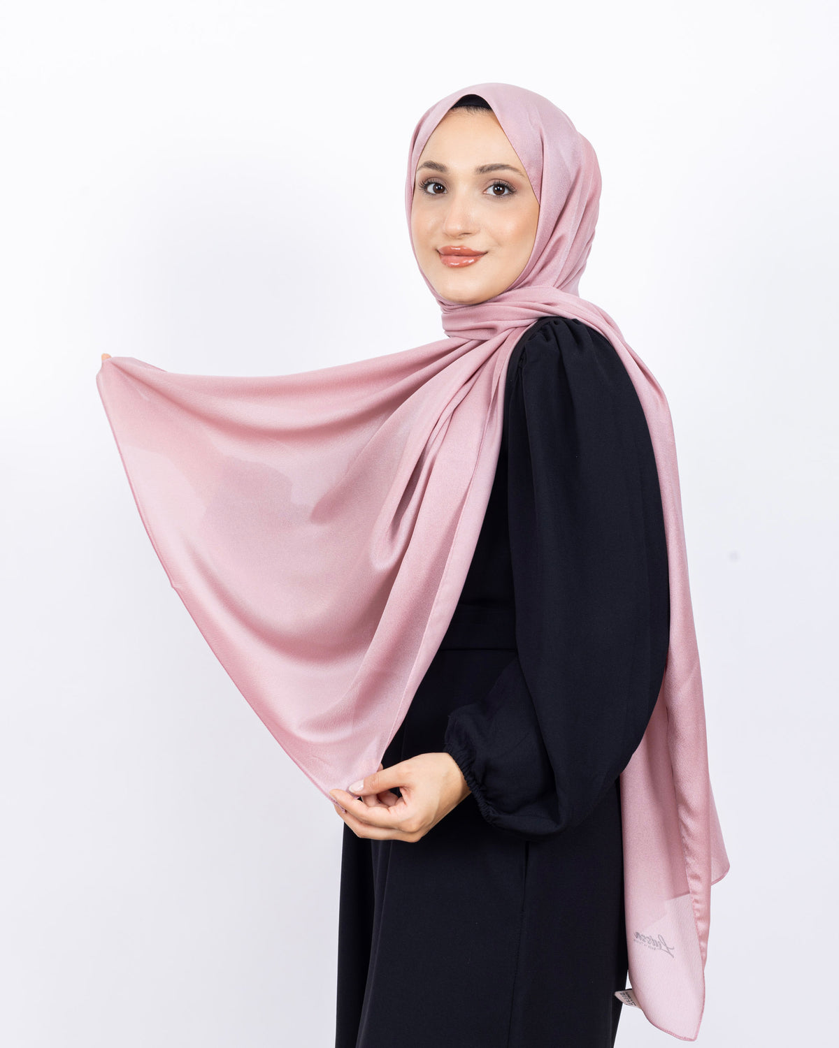 Düz Kristal Şal D019 Pembe