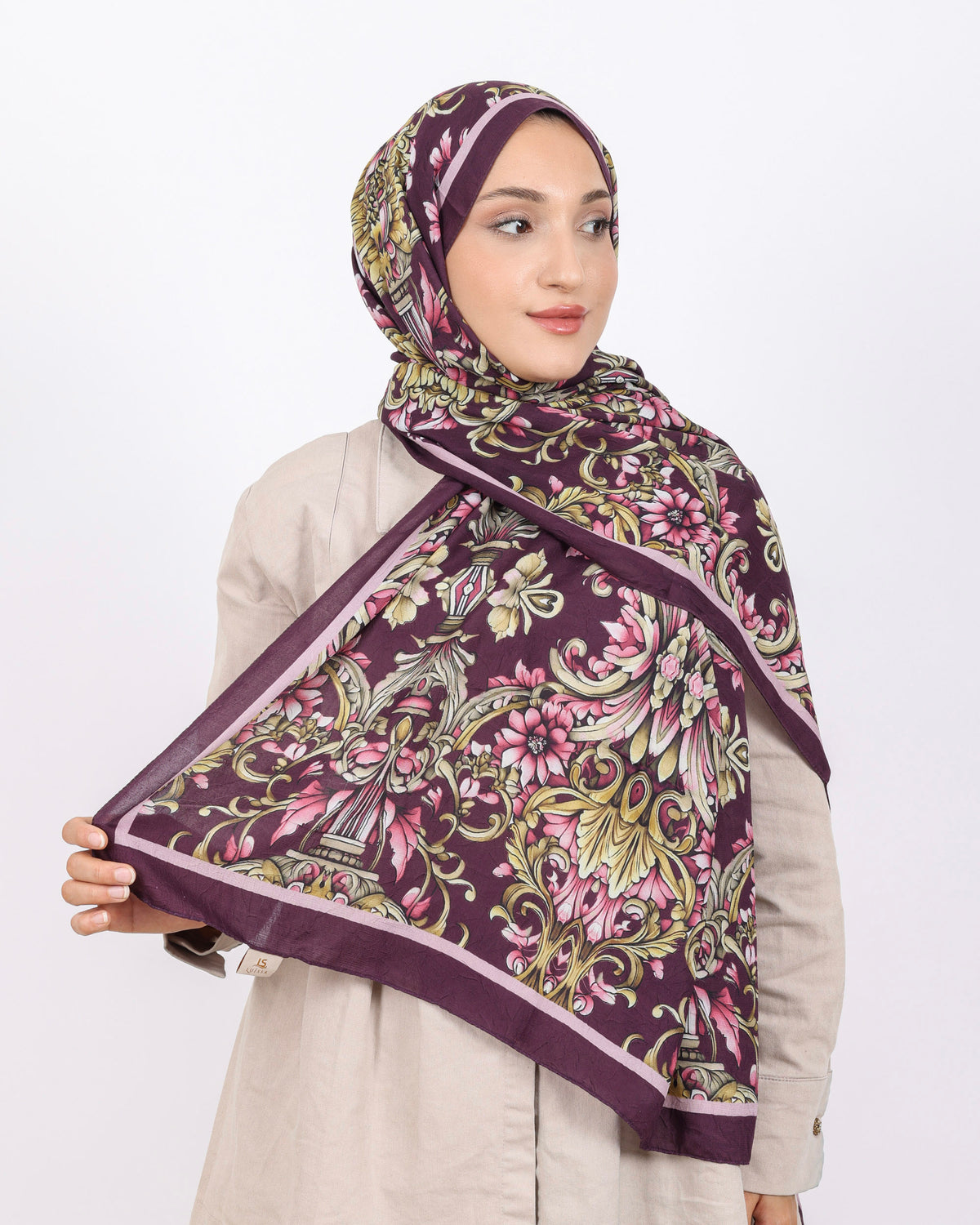 Soft Bambu Kraş Şal D040 Mürdüm