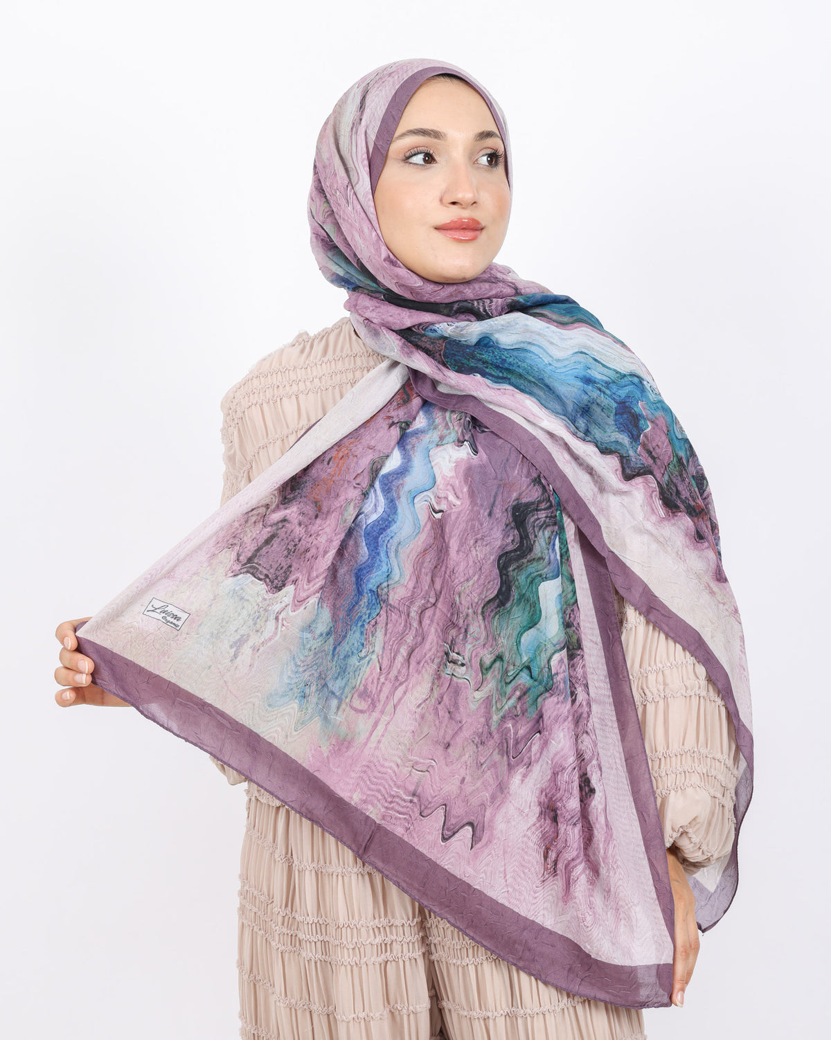 Soft Bambu Kraş Şal D045 Gül Kurusu