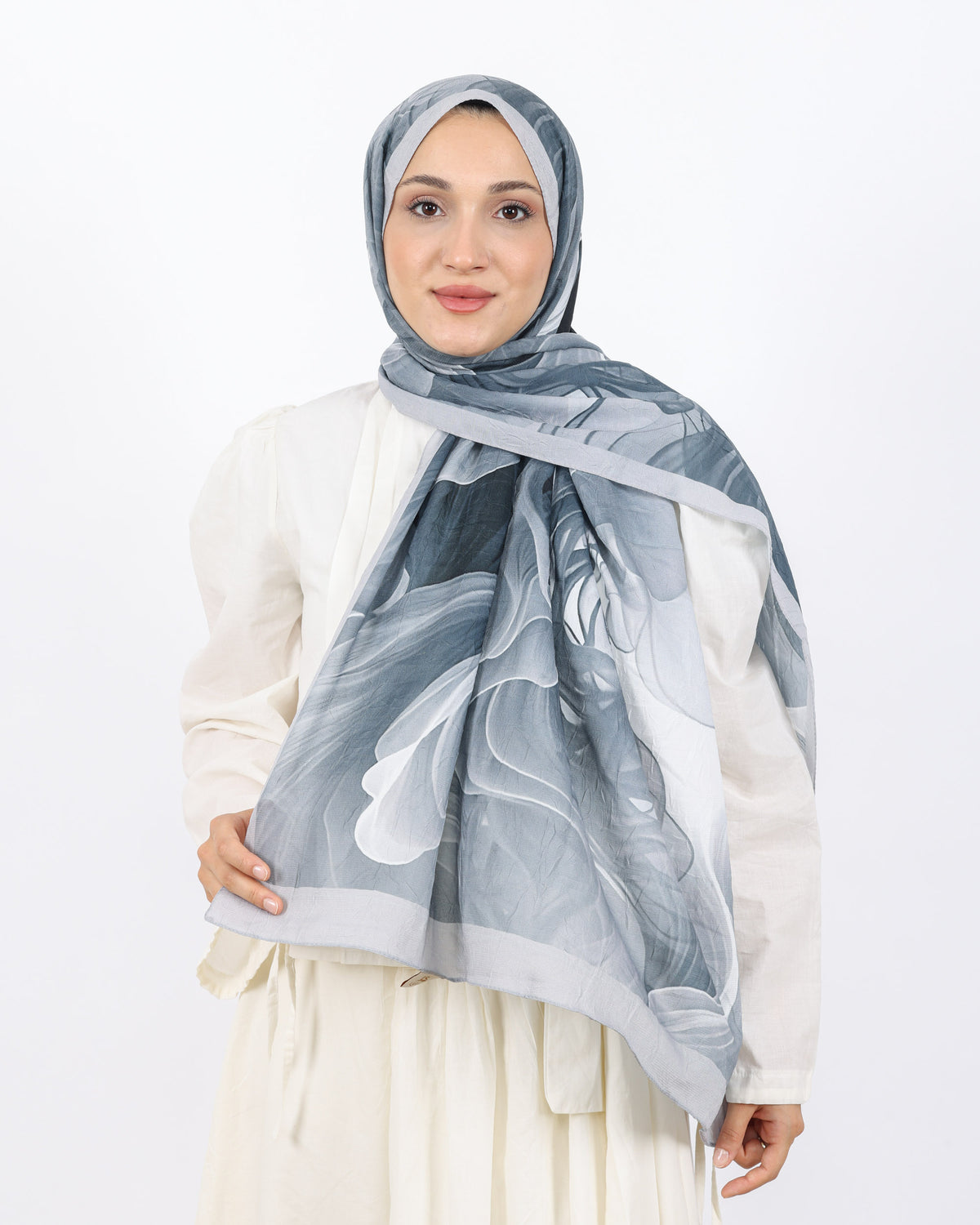 Soft Bambu Kraş Şal D052 Gri
