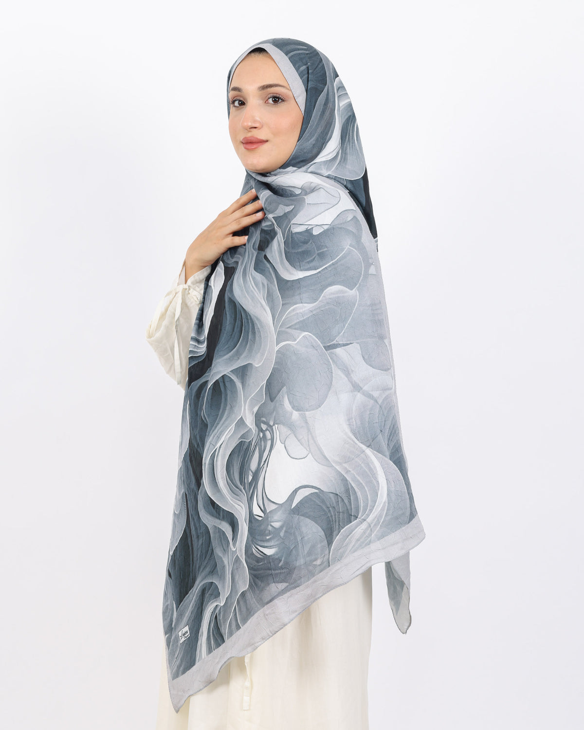 Soft Bambu Kraş Şal D052 Gri