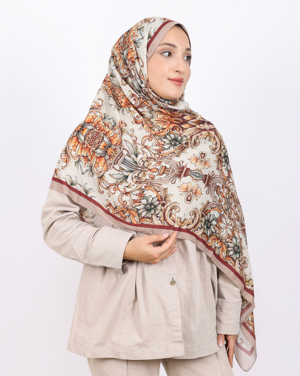 Soft Bambu Kraş Şal D040 Bej