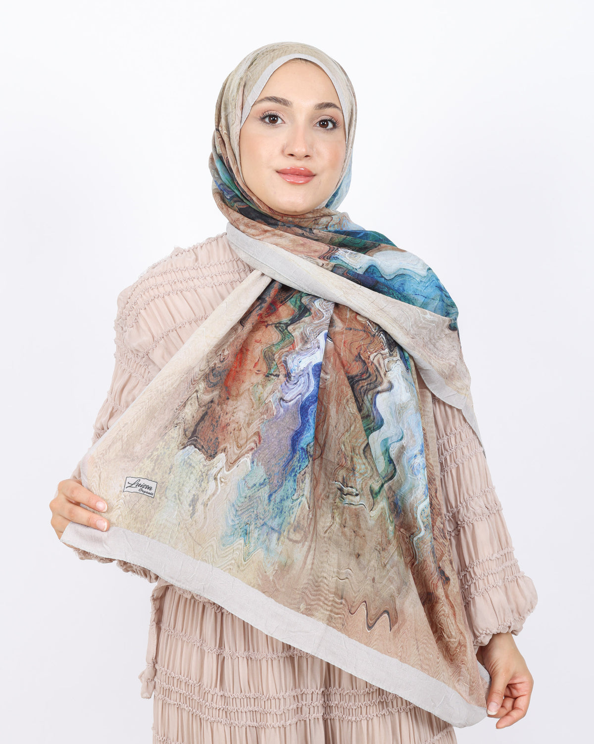 Soft Bambu Kraş Şal D045 Taş Rengi