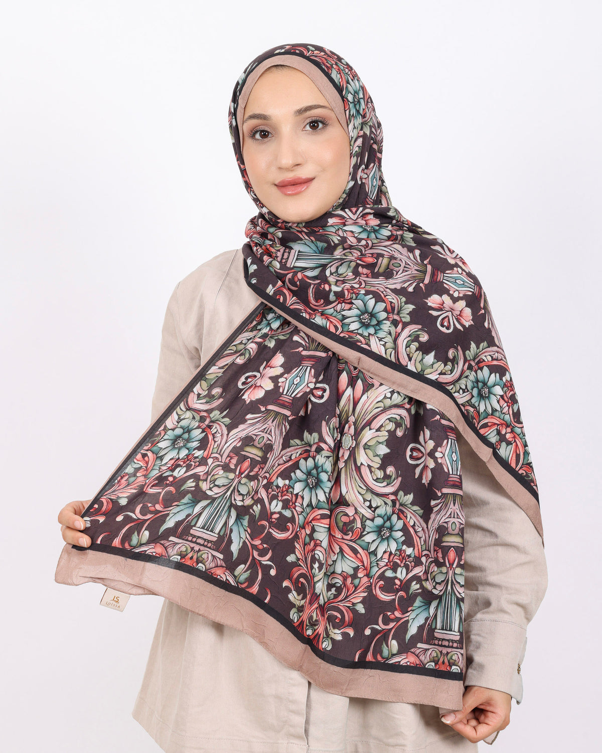 Soft Bambu Kraş Şal D040 Vizon