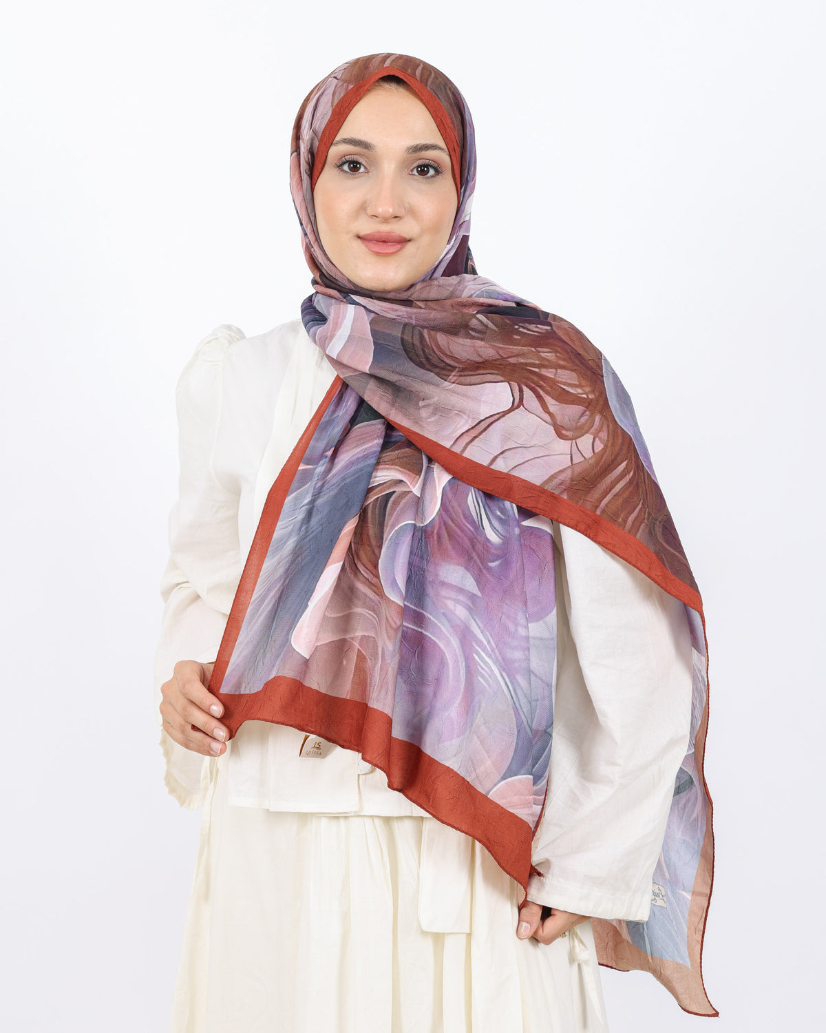 Soft Bambu Kraş Şal D052 Kiremit