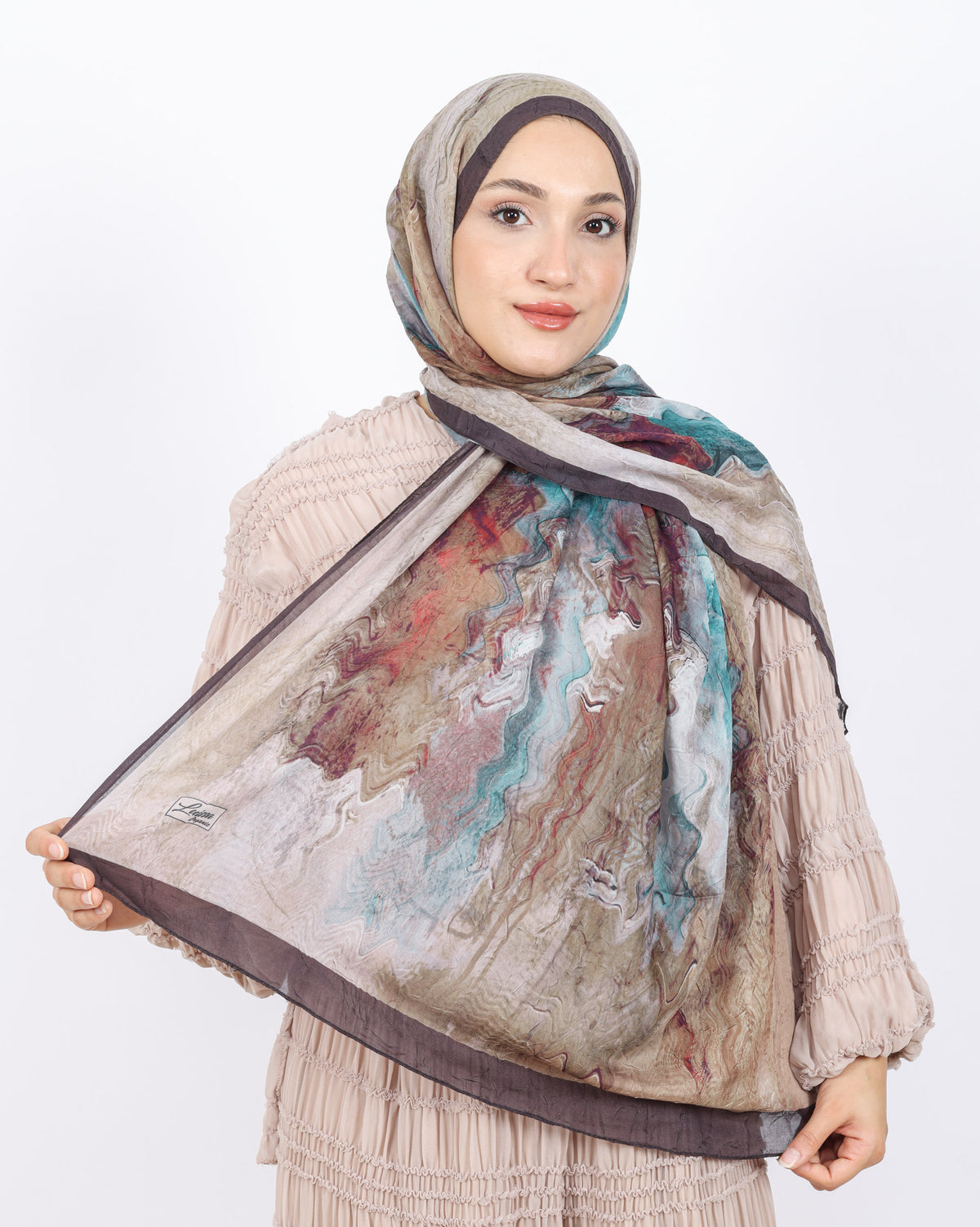 Soft Bambu Kraş Şal D045 Kahverengi