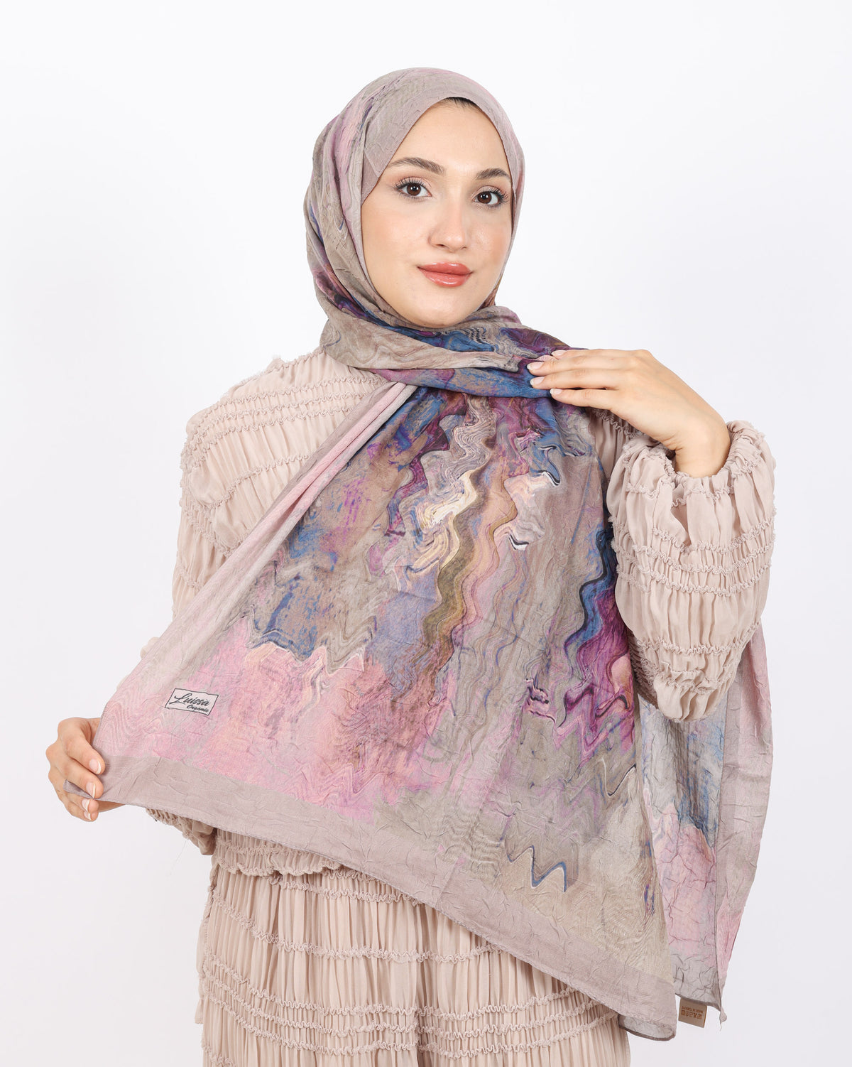 Soft Bambu Kraş Şal D045 Pudra