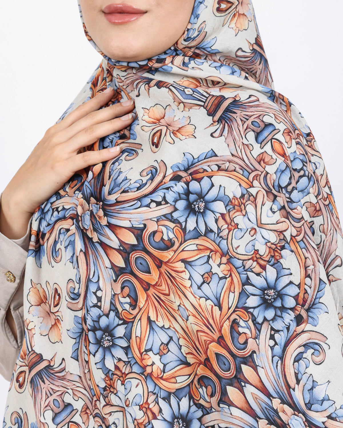 Soft Bambu Kraş Şal D040 Taş Rengi