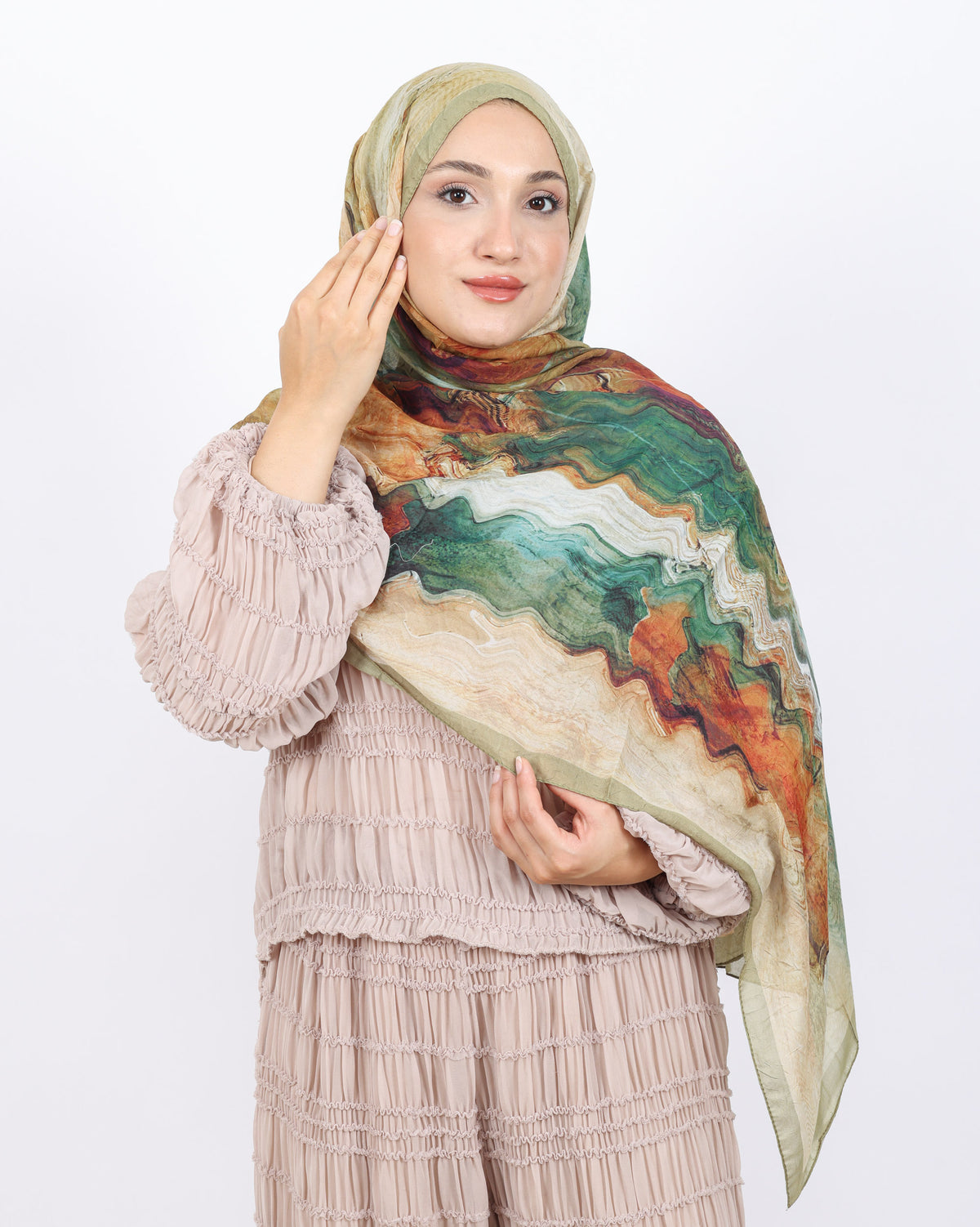 Soft Bambu Kraş Şal D045 Açık Yeşil