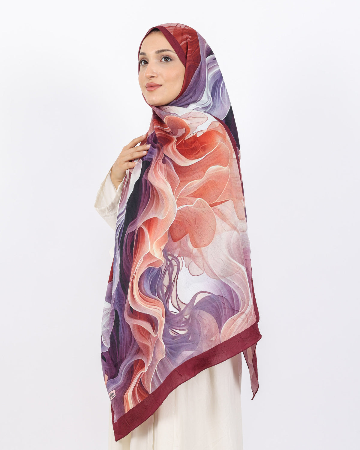 Soft Bambu Kraş Şal D052 Bordo