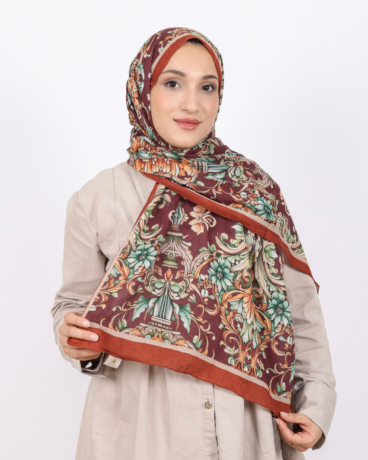 Soft Bambu Kraş Şal D040 Kiremit