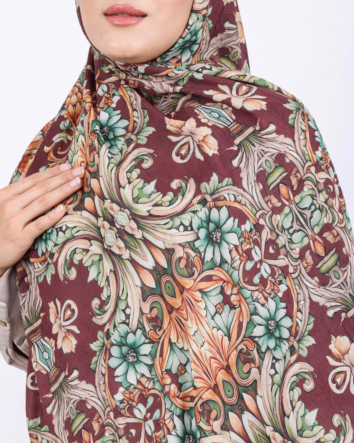 Soft Bambu Kraş Şal D040 Kiremit