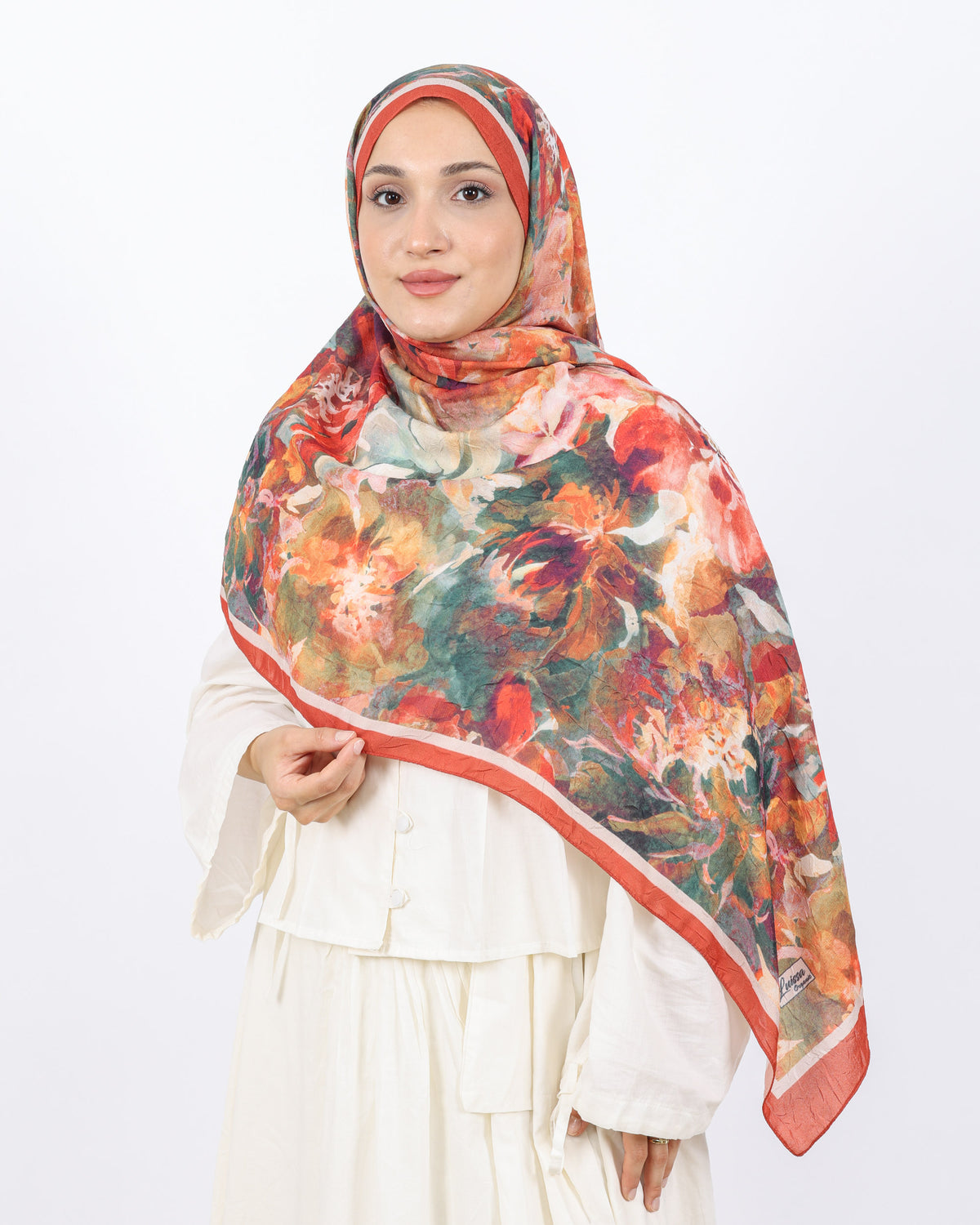 Soft Bambu Kraş Şal D053 Kiremit
