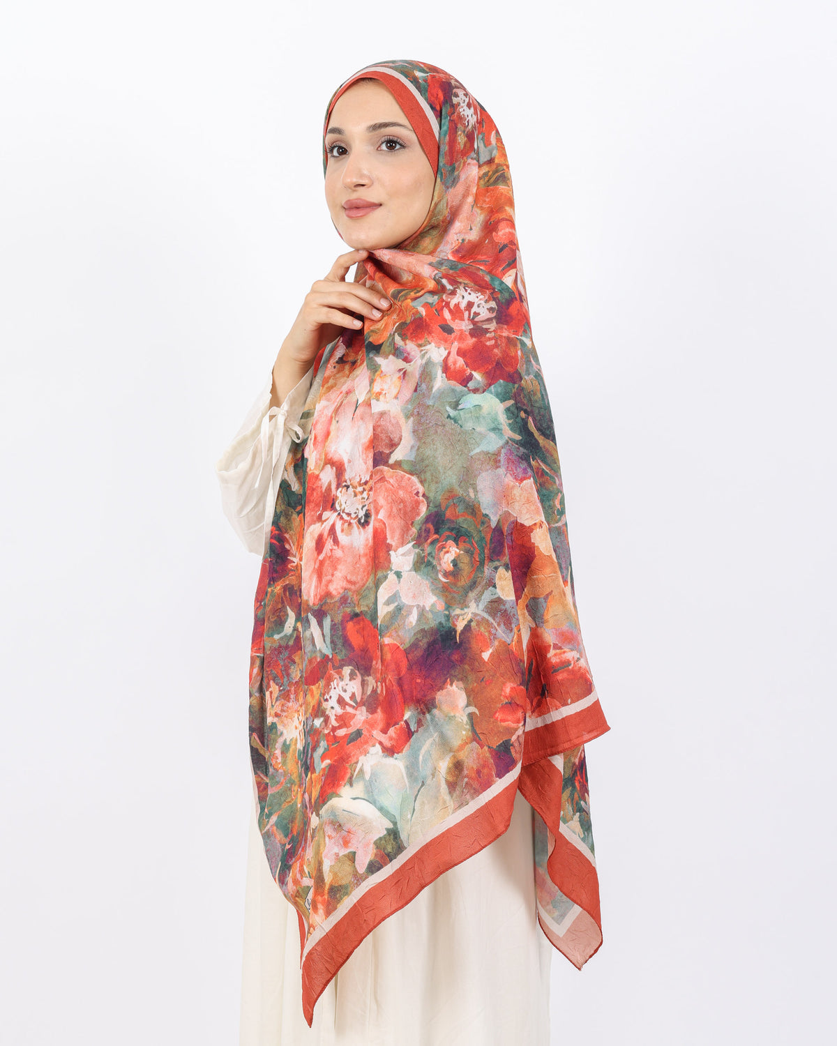 Soft Bambu Kraş Şal D053 Kiremit