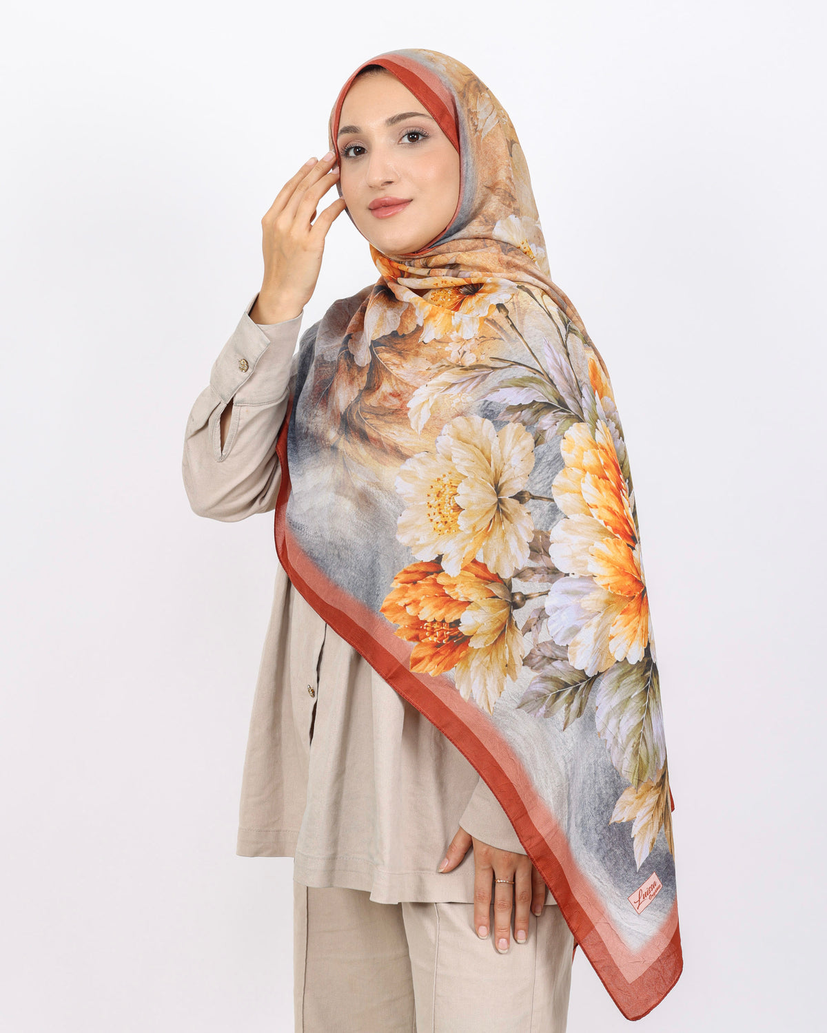 Soft Bambu Kraş Şal D041 Kiremit