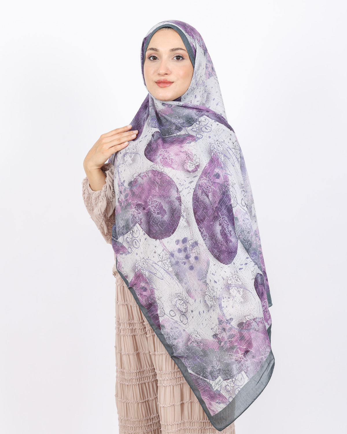 Soft Bambu Kraş Şal D046 Gri